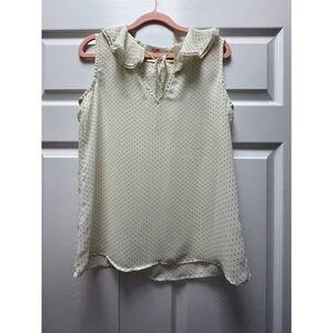 Polka Dot Ruffle Blouse Size Small